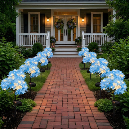 Waterproof Outdoor Solar-Powered Hydrangea Garden Light