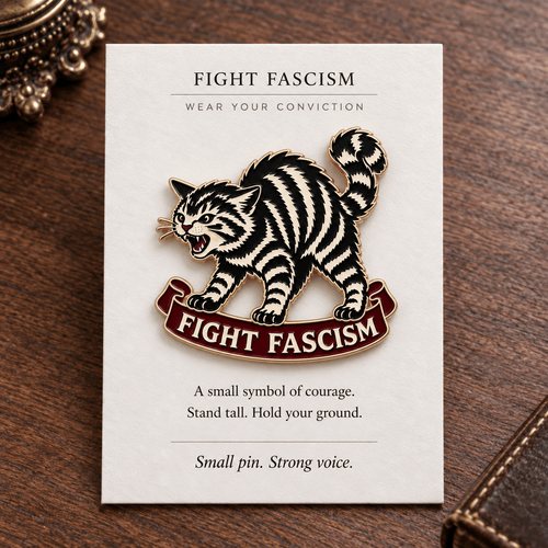 🔥Hot Sale🔥 - Fight Fascism Cat Pin