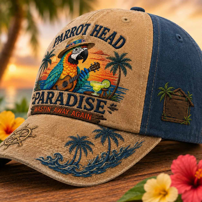 🦜🏝️Parrot Head Paradise Cap