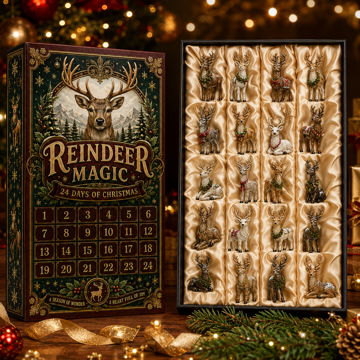 ✨24-Day Christmas Countdown Advent Calendar –Reindeer Magic  Ornament