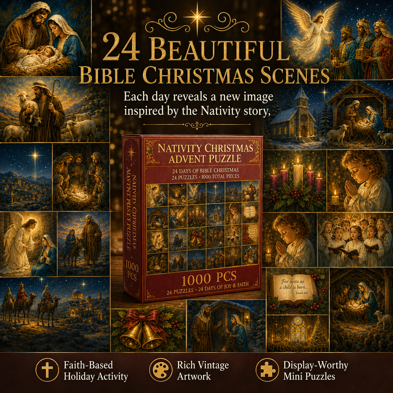 Nativity Christmas Advent Puzzle