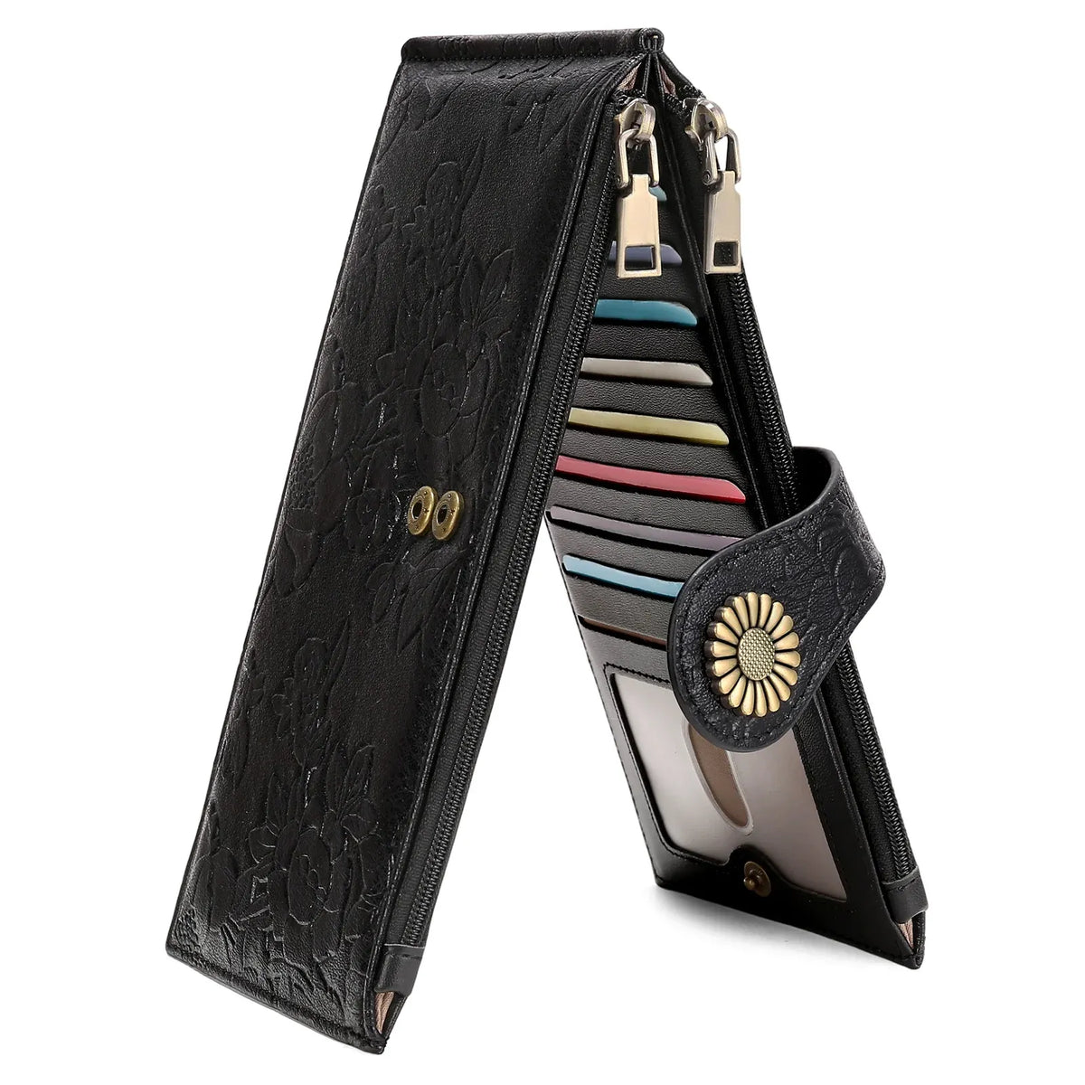 Women's RFID Blocking Leather Wallet – Slim Bifold Wallet