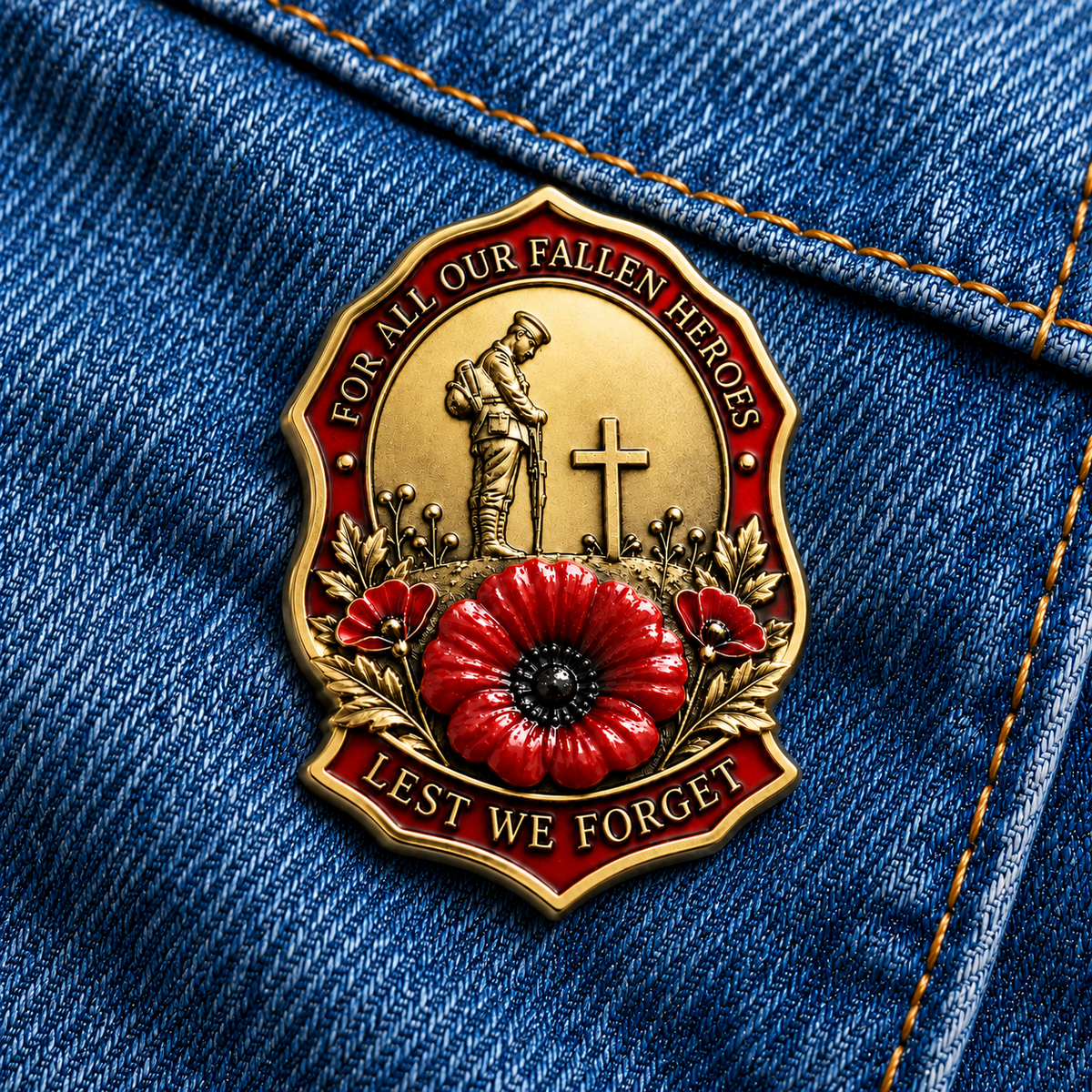 Limited Edition Red Poppy Remembrance Brooch – For All Our Fallen Heroes