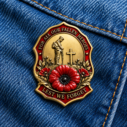 Limited Edition Red Poppy Remembrance Brooch – For All Our Fallen Heroes
