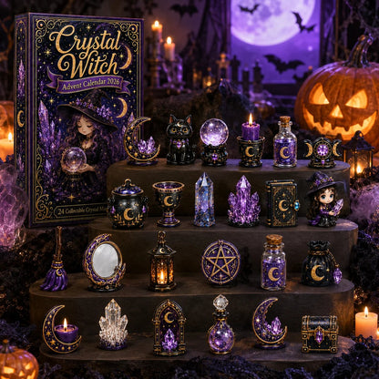 🔮 2026 Crystal Witch Advent Calendar | 24 Days of Mystical Miniatures, Crystal-Inspired Surprises & Witchy Fantasy Charm ✨