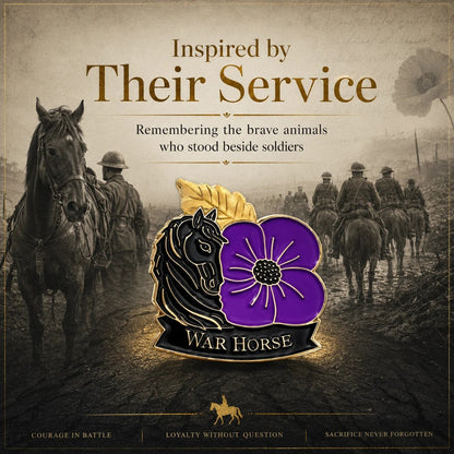 🎁 Limited Edition War Horse Purple Poppy 111th Anniversary Remembrance Brooch