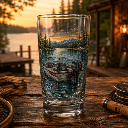 ✨🎣 The Last Cast Fishing Pint Glass Collection – 7 Unique Angler Designs & Gift Box