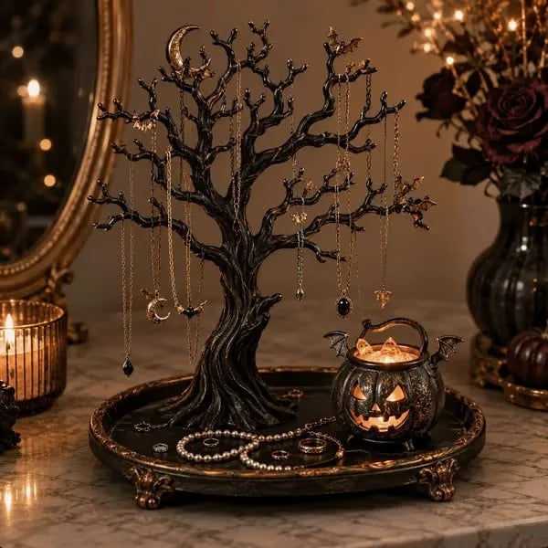 ✨ Illuminated Sculptural Jewelry Display – 3D Branch Organizer & Vanity Accent