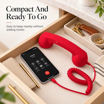 📞Vintage Select Bluetooth Phone Handset - Wireless/Wired and USB Phone Receiver for Comfortable Calls, Bluetooth/Type-c Port📞