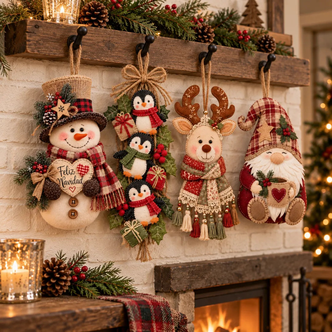 Vintage Christmas Character Door Hangers