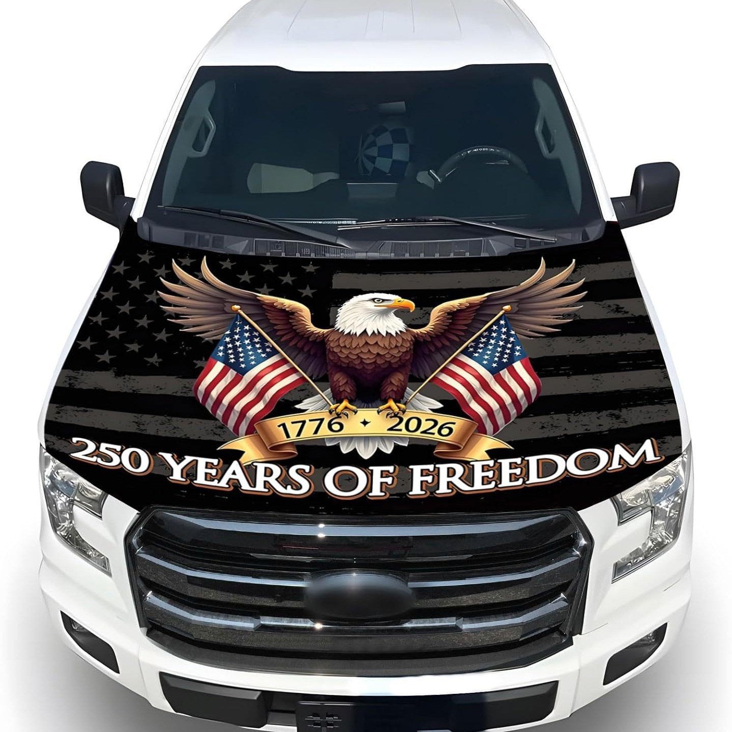🎉4th Of July Flash Sale 65K+🔥American Car Hood Flag🦅No Glue No Tools🚗 Install in 1 Minute