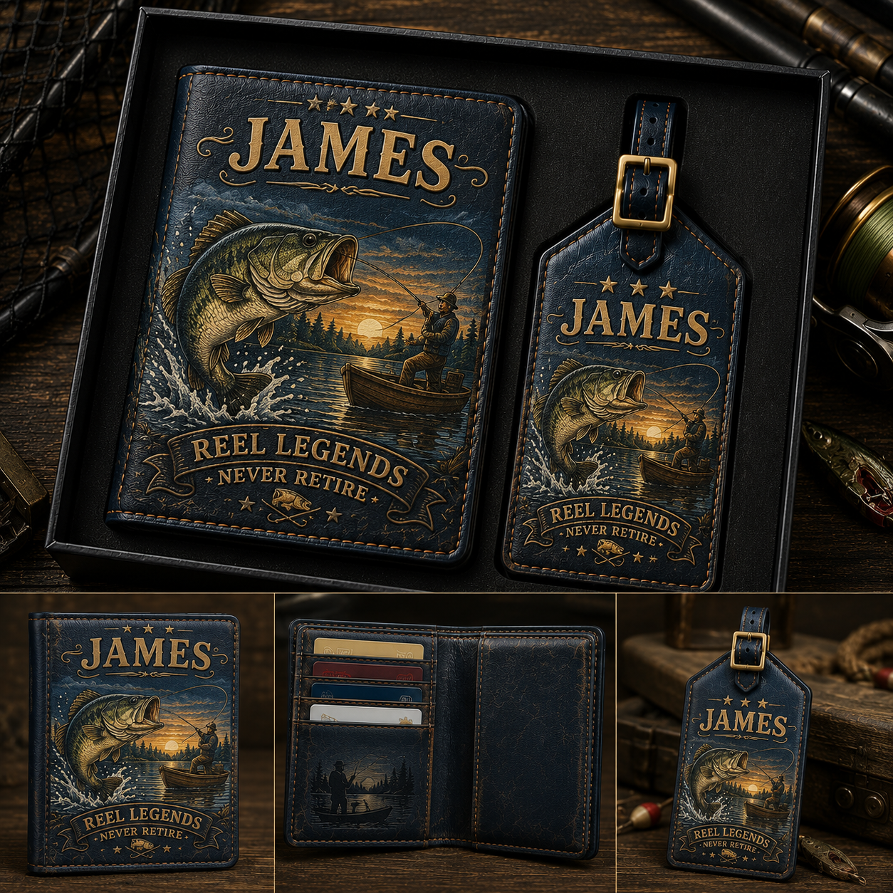 Personalised Men’s Passport Cover and Luggage Tag Set — The Perfect Gift for Him