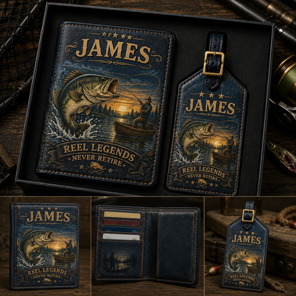 Personalised Men’s Passport Cover and Luggage Tag Set — The Perfect Gift for Him