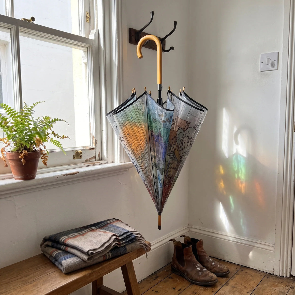 ☂️ Wizard-Inspired Stained-Glass Canopy Umbrella