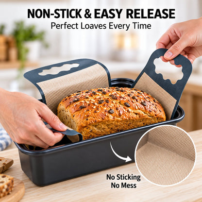 🍞Premium Food-Grade Silicone Bread Loaf Pan Liners | Easy Lift & Mess-Free Sourdough Baking 💛