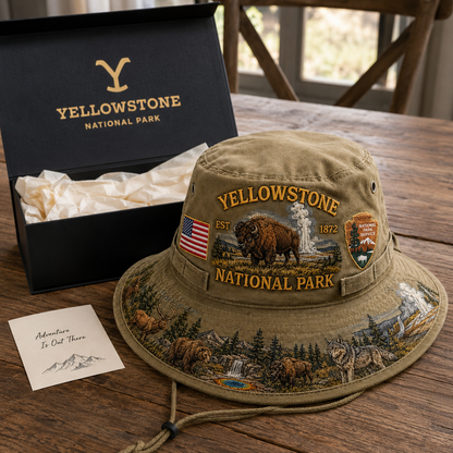 🇺🇸 Last Day Promo: 49% OFF 🦬 - Yellowstone National Park Adventure Boonie Hat