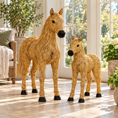 🐴✨ Illuminated Christmas Set With Two Horses