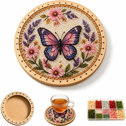🧵💖 DIY Handmade Floral Beaded Coaster Kit – Relax, Create & Decorate Your Home