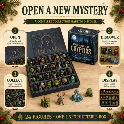 👁️North American Cryptids Blind Box – Complete 24-Piece Collection • 24 Legends • 24 Mysteries