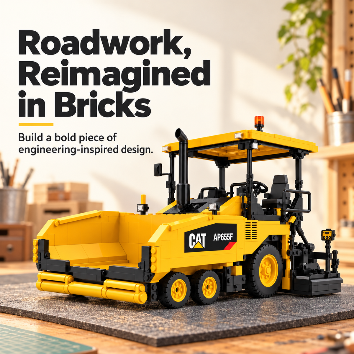 Heavy-Duty Asphalt Paver Building Block Set