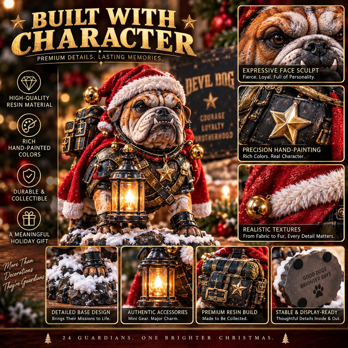 🐾🔥 Devil Dog 24-Day Christmas Countdown Advent Calendar