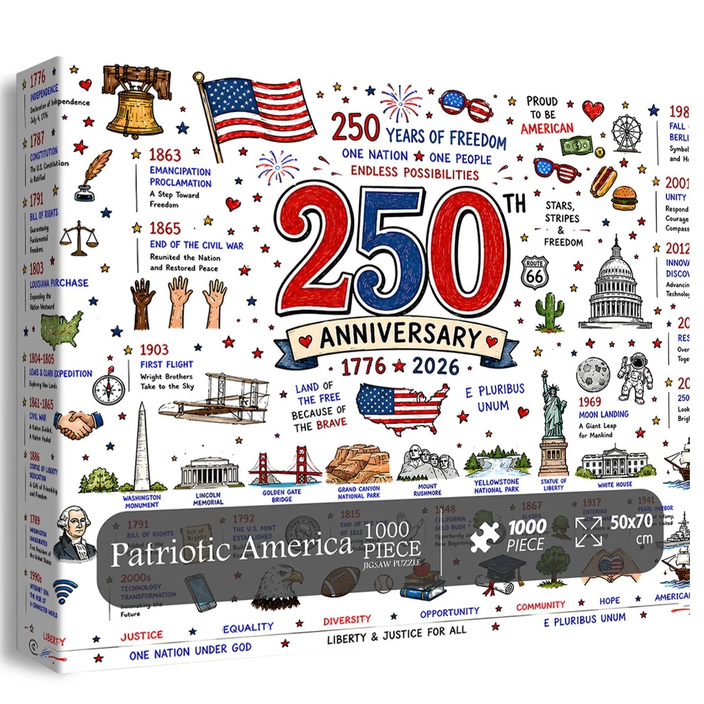 🔥Last Day 49% OFF🎁Patriotic America Jigsaw Puzzle 1000 Pieces