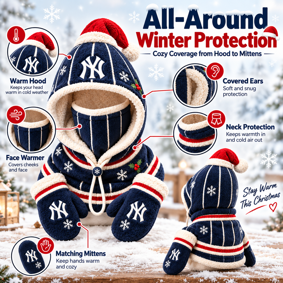 ❄️ Christmas Winter Hooded Hat