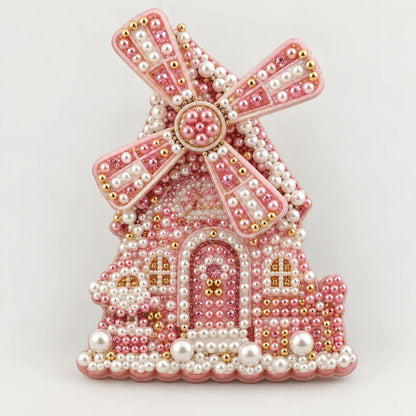 Plymagic DIY Pearl Art - Christmas Windmill Refrigerator Magnet