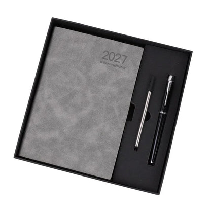 📔50% OFF NOW! 2027 Minimalist Daily Planner Notebook‑ 365‑Day Layout Journal, Lay‑Flat Binding Ink‑Proof Paper PU Cover Agenda for Time Management