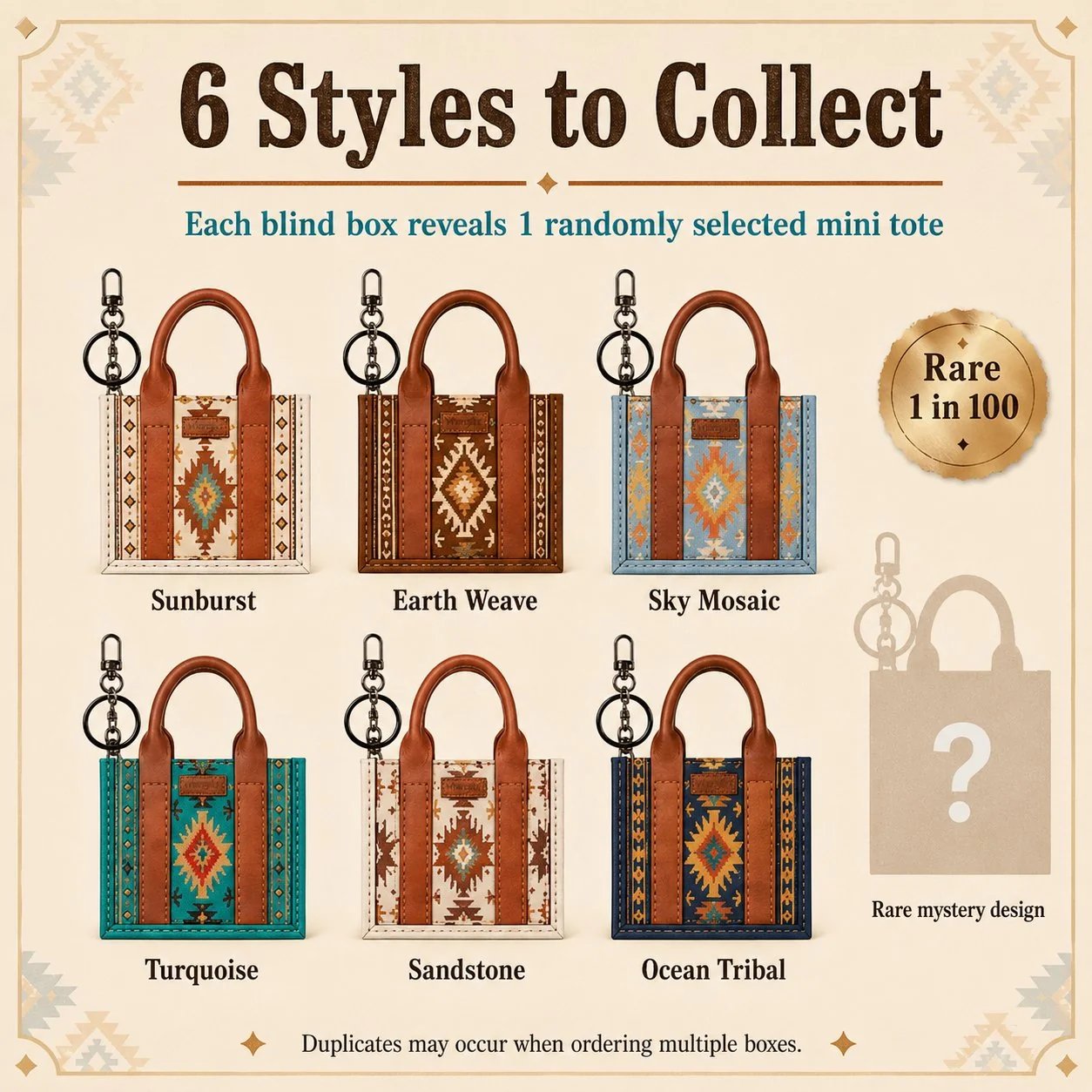 🔥HOT SALE🔥🤠Southwestern Mini Tote Blind Box – Unbox a Little Western Surprise