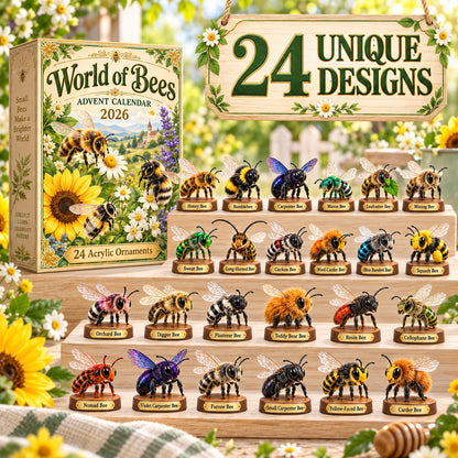 World of Bees 2026 Advent Calendar | 24 Unique Acrylic Ornaments 🐝