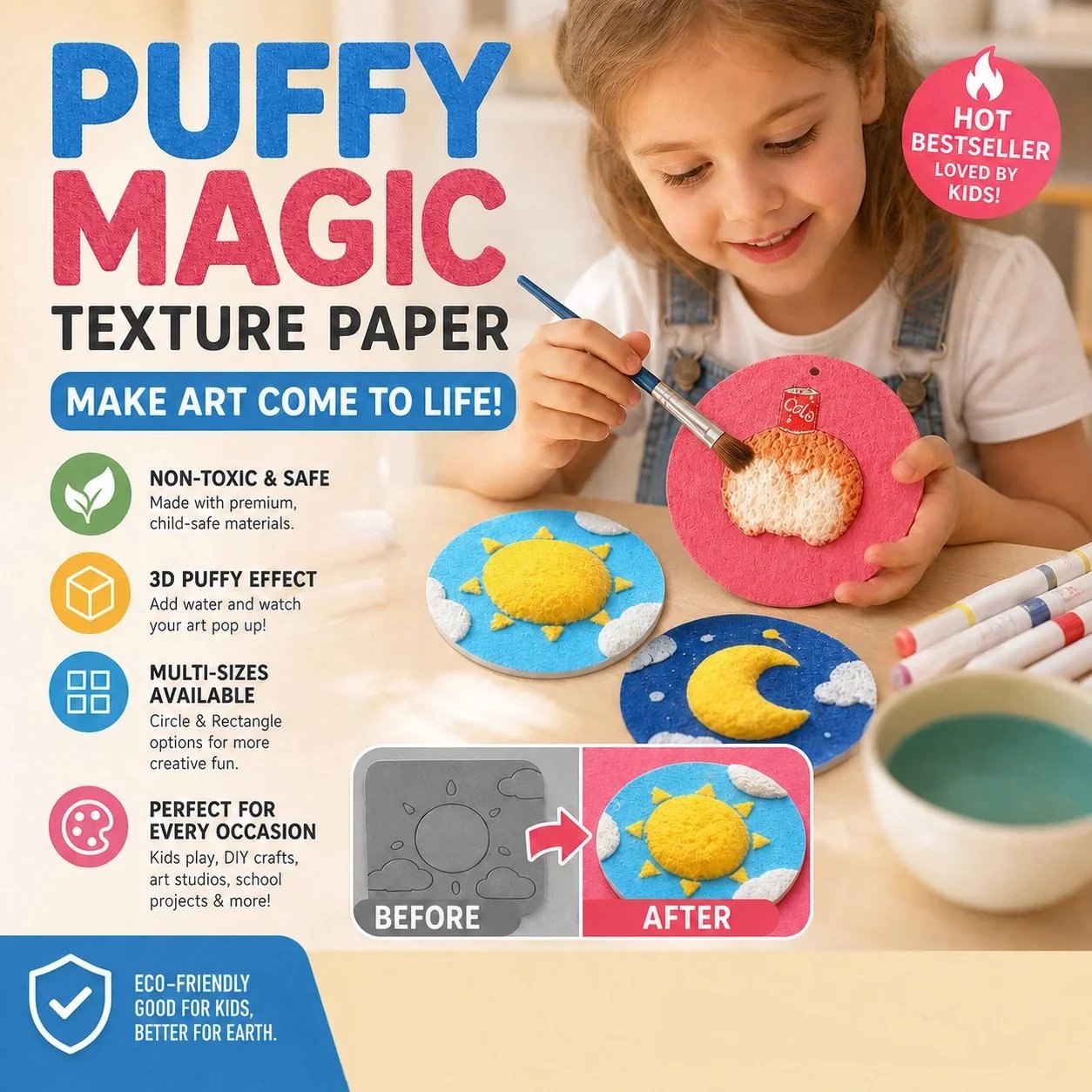 🎨✨ 3D Texture Art Painting Sheets – Creative DIY Surface for Fun Raised Effects