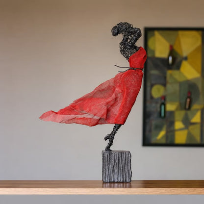 ✨Wire Female Ballet Sculpture | Unique Handcrafted Art Ornament, Elegant Decor for Living Room & Art Lovers