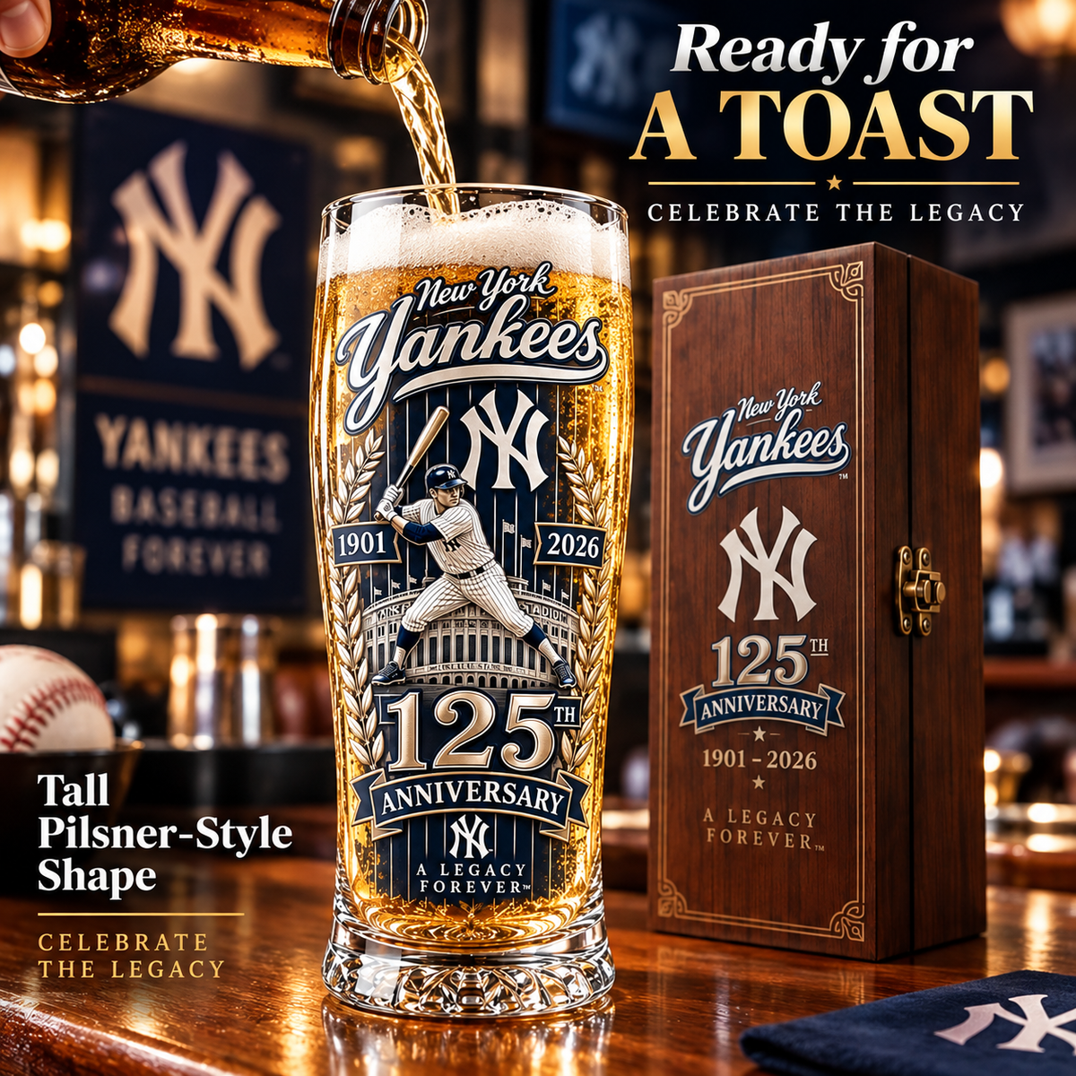 🏆 Let’s Go Tribe! 125th Anniversary Commemorative Pint Glass