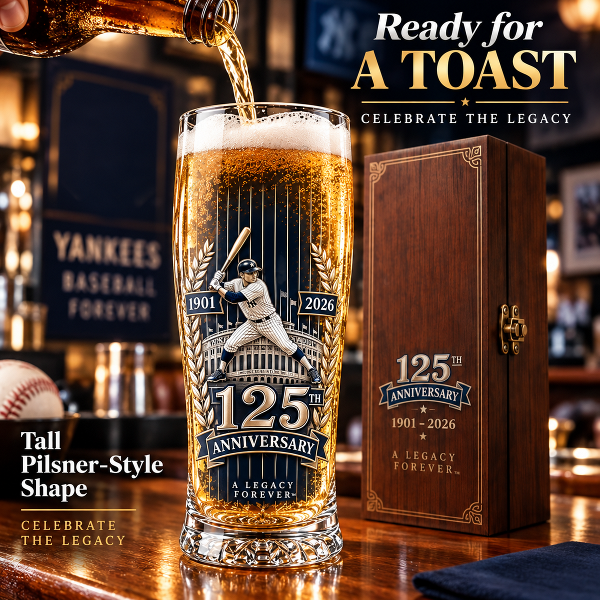 Let’s Go Tribe! 125th Anniversary Commemorative Pint Glass