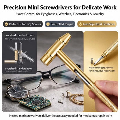 🛠️6 in 1 Mini Multifunction Hammer & Screwdriver Hand Tools Ideal