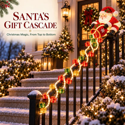 🎅 ✨Santa Magic Gift Cascade Railing Light