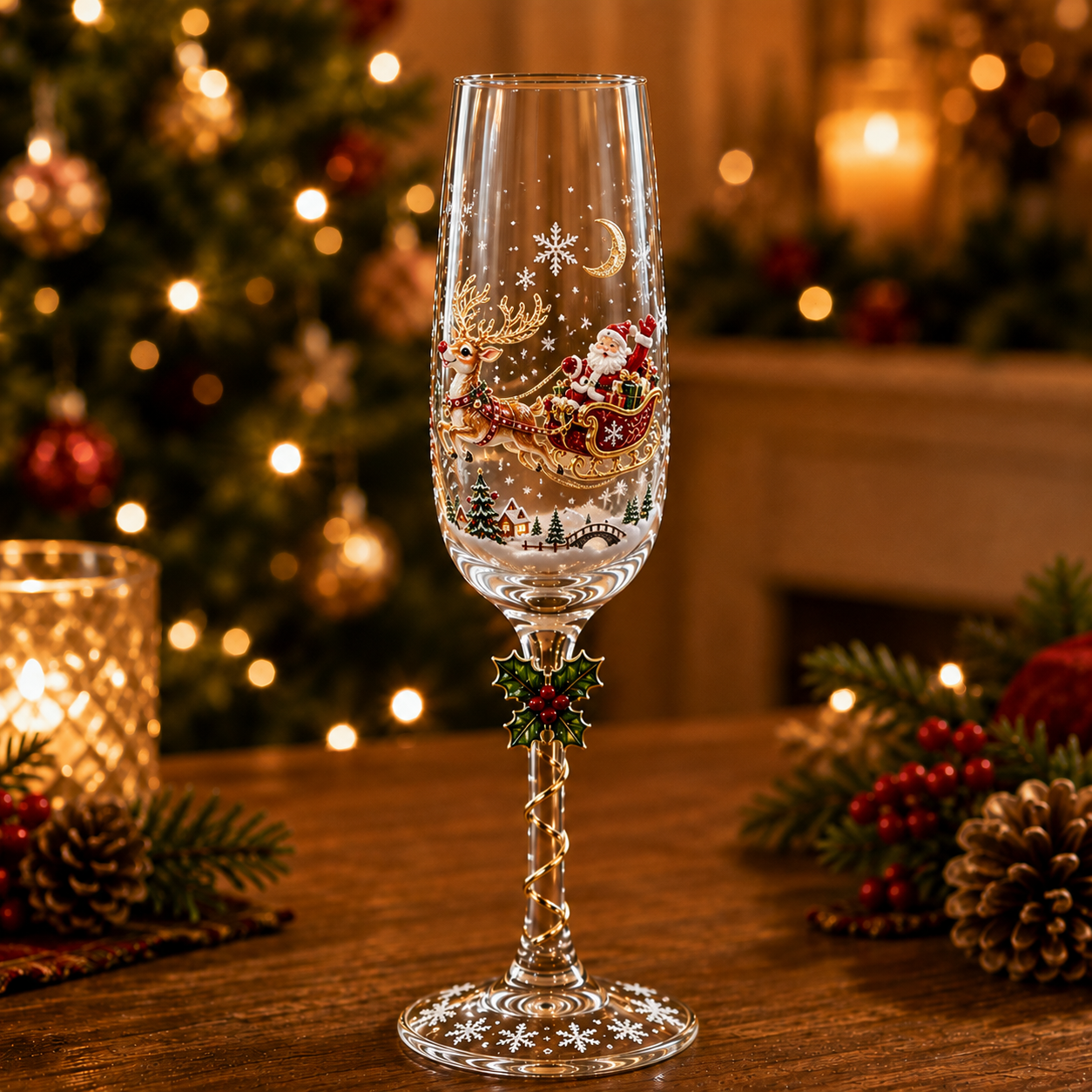 🎁Christmas Magic Champagne Glass Collection✨