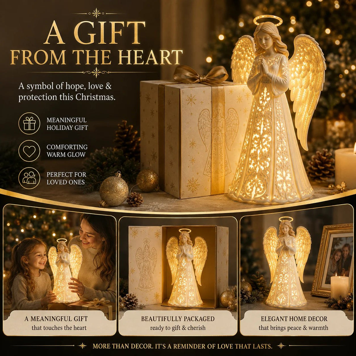 🪽 Guardian Angel Christmas Light – A Symbol of Hope, Love & Protection