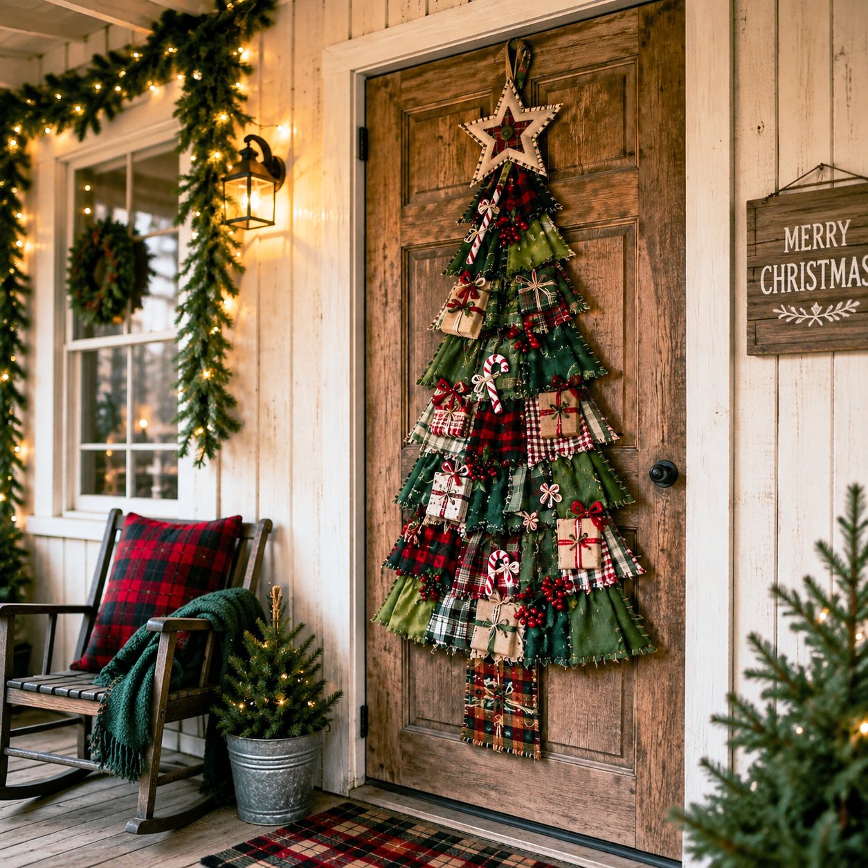 🎄Beginner-Friendly DIY Oversized Patchwork Christmas Tree Door Hanging Kit | Complete Kit with All Tools & Step-by-Step Guide Included 💕