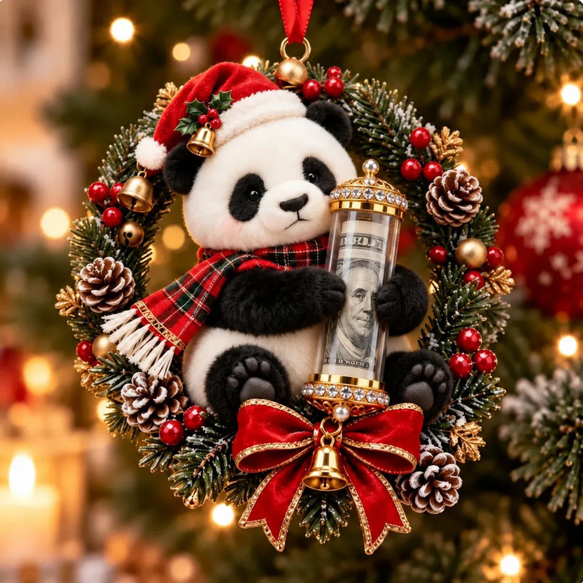 ⏳ Last Day 50% OFF – 🎄3D Christmas Money Plush Ornament | 13 Cute Animal Designs with Reusable Cash & Coin Holder 🎁