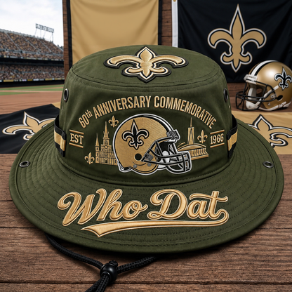 🇺🇸 Last Day Promo: 49% OFF⚜️🏈Who Dat 60th Anniversary commemorative Boonie Hat