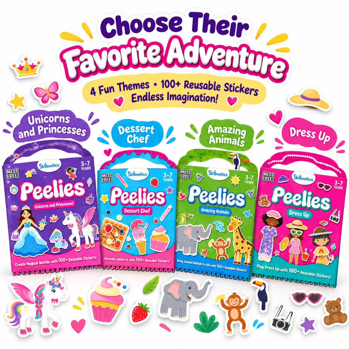 🌈✨ Little Creator Sticker Playbook – 100+ Reusable Stickers for Travel & Screen-Free Fun