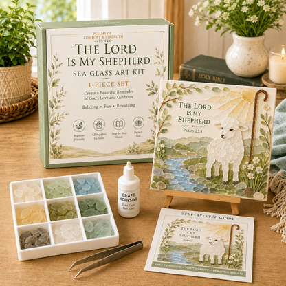 ✝️ Psalms of Comfort & Strength Sea Glass Art Kit