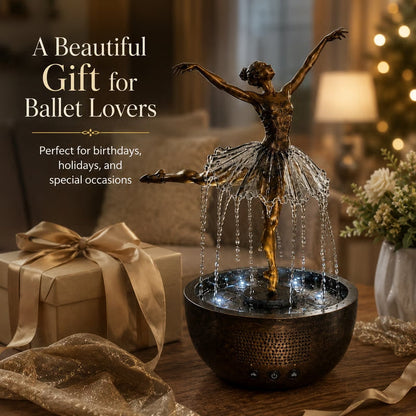 Elegant Ballerina Waterfall Fountain Lamp
