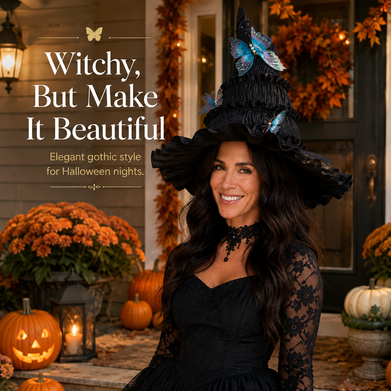 One Hat, Endless Magic – Enchanted Butterfly Witch Hat for Moms & Little Witches