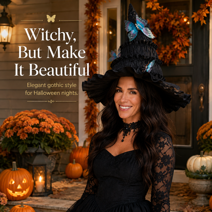 One Hat, Endless Magic – Enchanted Butterfly Witch Hat for Moms & Little Witches
