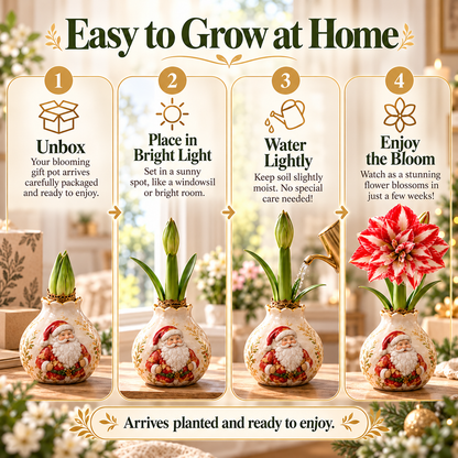 Grow Your Own Amaryllis – Blooming Gift Pot with Decorative Animal Vase