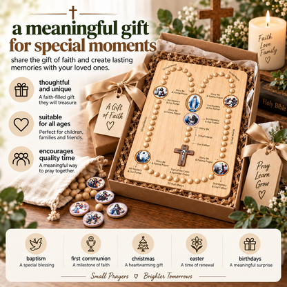Catholic Rosary Prayer Board for Kids & Families – Hands-On Faith Learning Kit