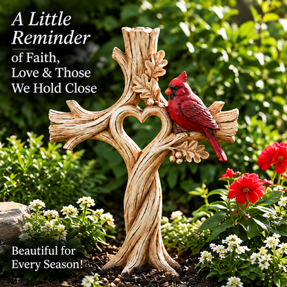 Always Near Cardinal Memorial Tree – Heart-Shaped Remembrance Decor